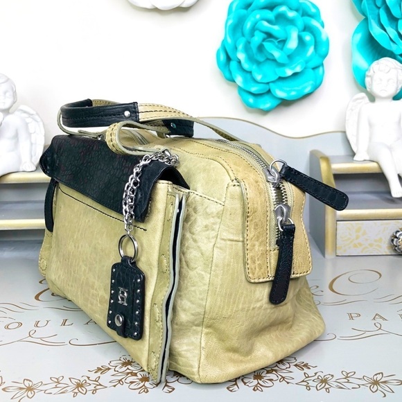 OLIVIA Harris olive green & black hobo bag - Picture 2 of 13